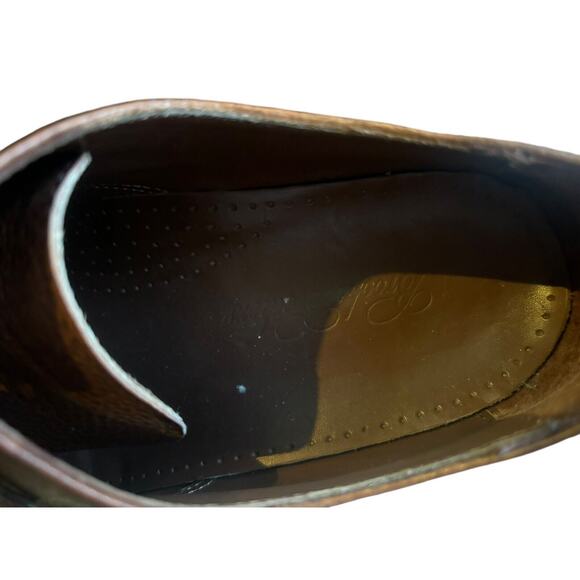 Brooks Brothers Tie Brown Dress Shoes Leather Work Round Split Toe Size 11D - Picture 4 of 7